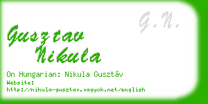 gusztav nikula business card